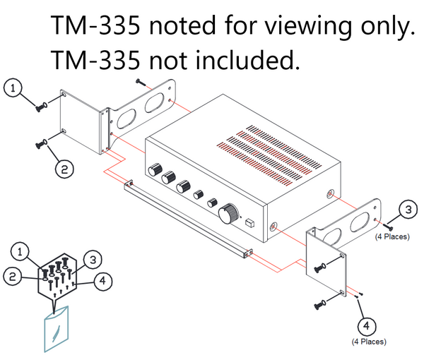 RACK-MOUNT KIT FOR TM-335 MIXER/AMPLIFIER